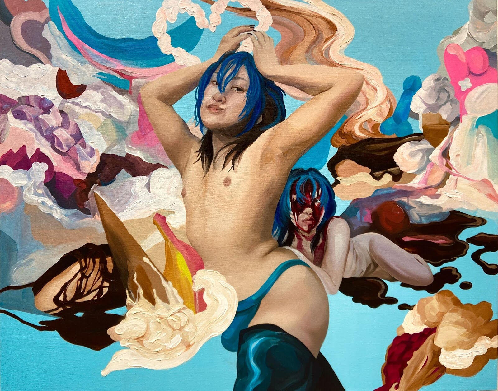 à la mode 2022 oil, acrylic on canvas