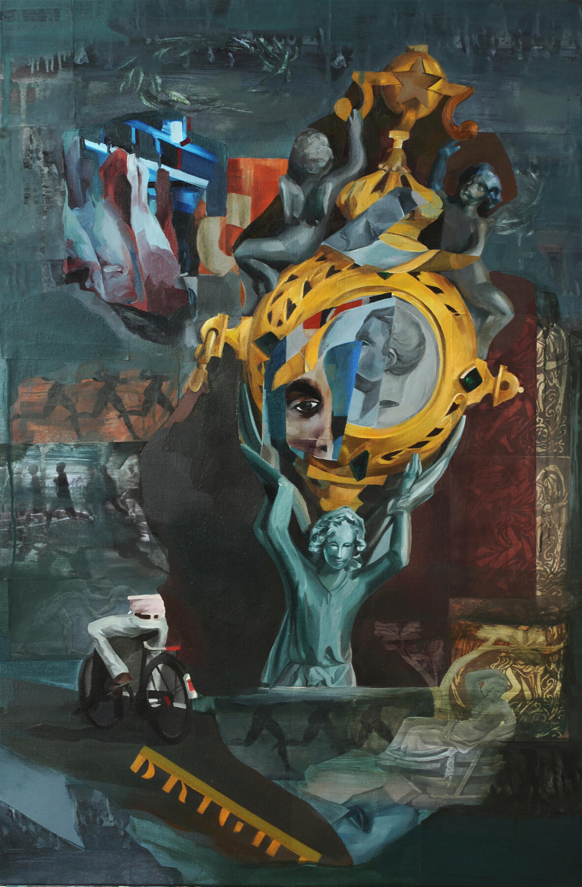 glory 2018 oil, collage on canvas