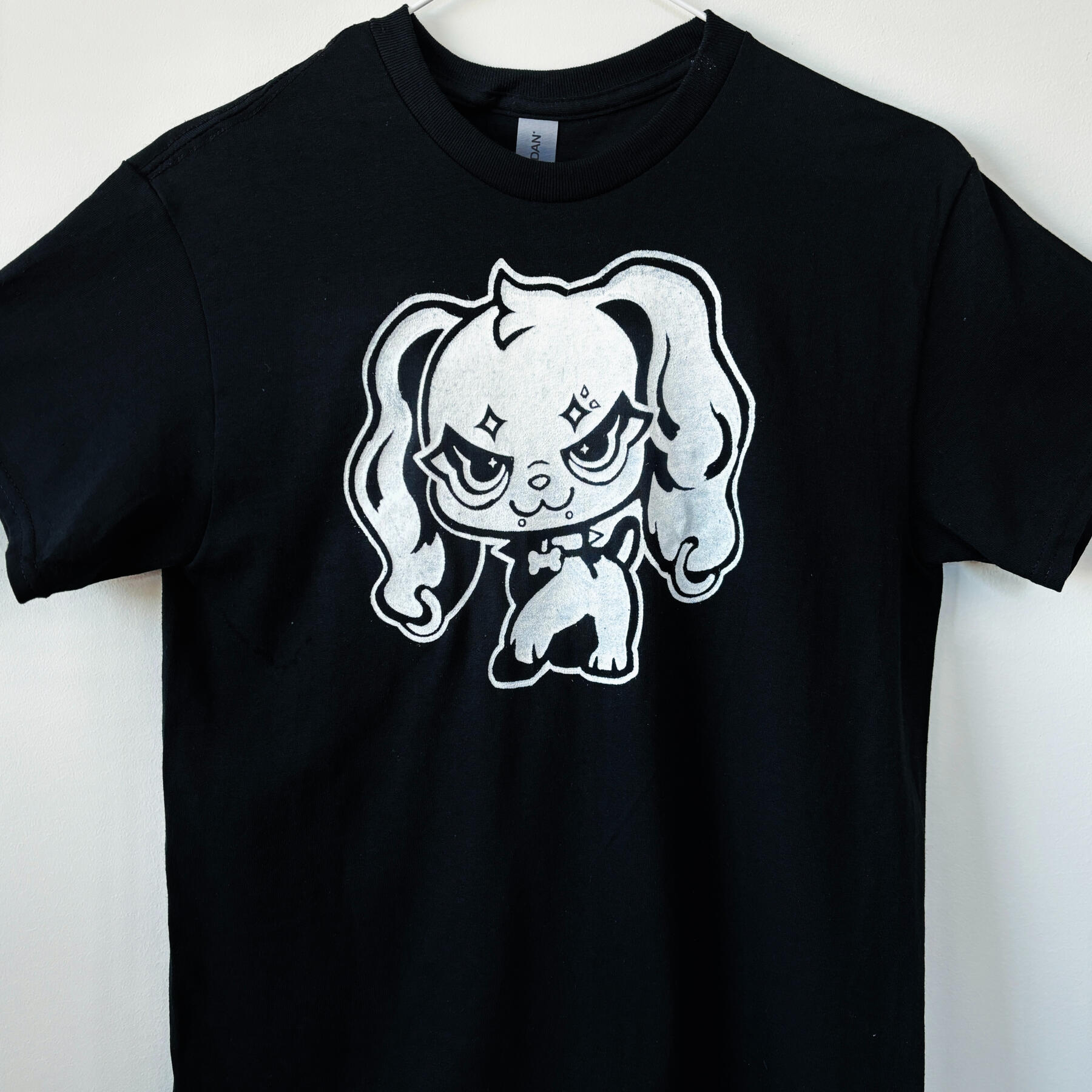 good boy shirt, black 2024 gildan shirt, water based ink